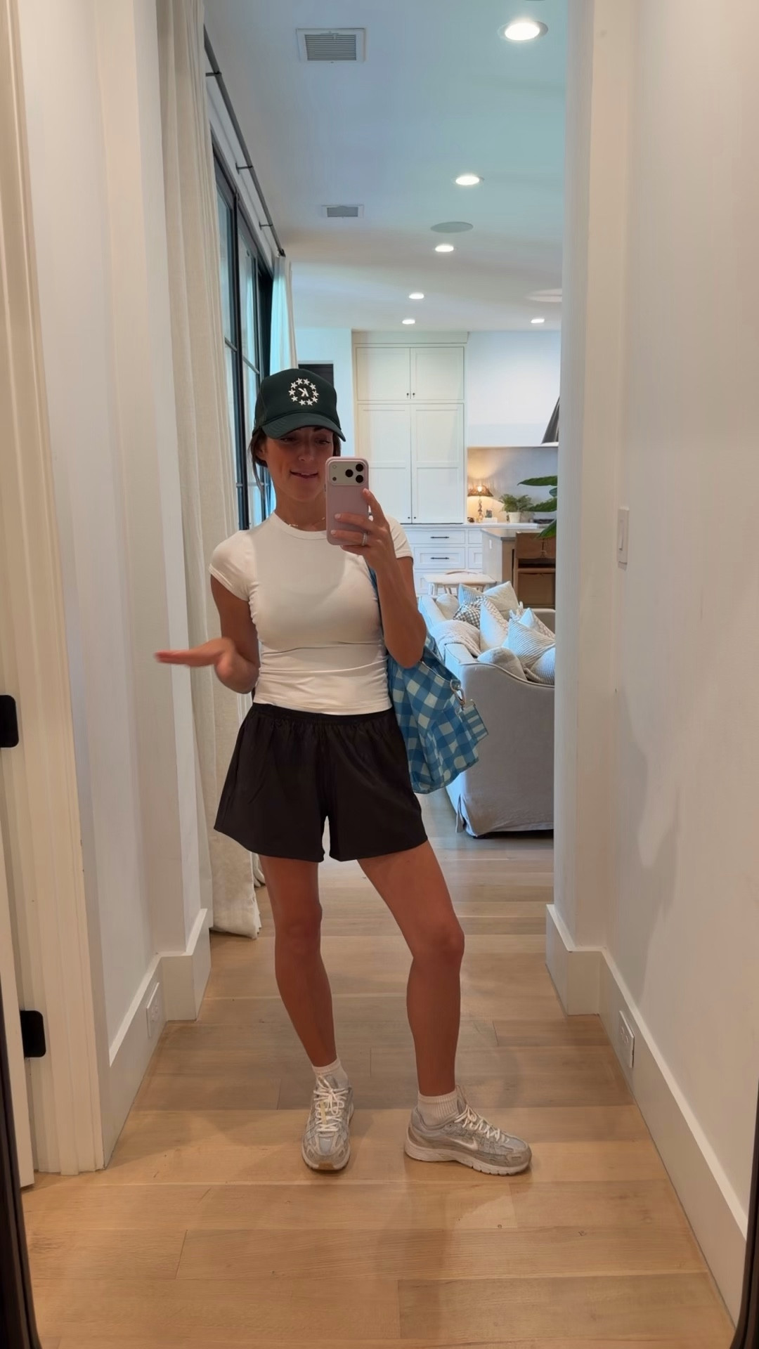 Wearing XS in shorts and tee, small in bra! 