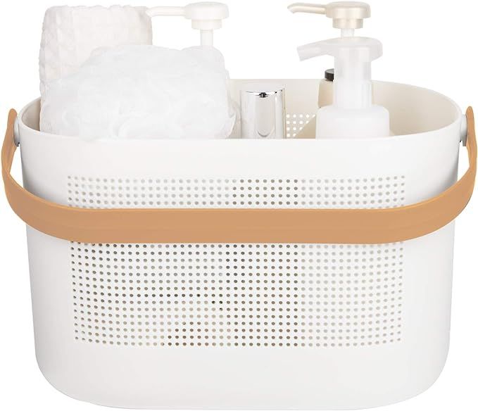 Plastic Storage Baskets with Handles, Shower Caddy Shelf Organizers Basket for Bathroom, Kitchen,... | Amazon (US)