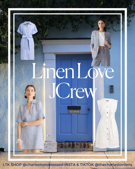 Loving all of these spring releases at J.Crew. LINEN  is such a classic warm weather fabric. If Charleston had any facial fabric, it would definitely be linen and I am loving everything that J.Crew is showing this year. Spring capsule wardrobe. Spring break outfits. 

#LTKstyletip #LTKover40 #LTKworkwear