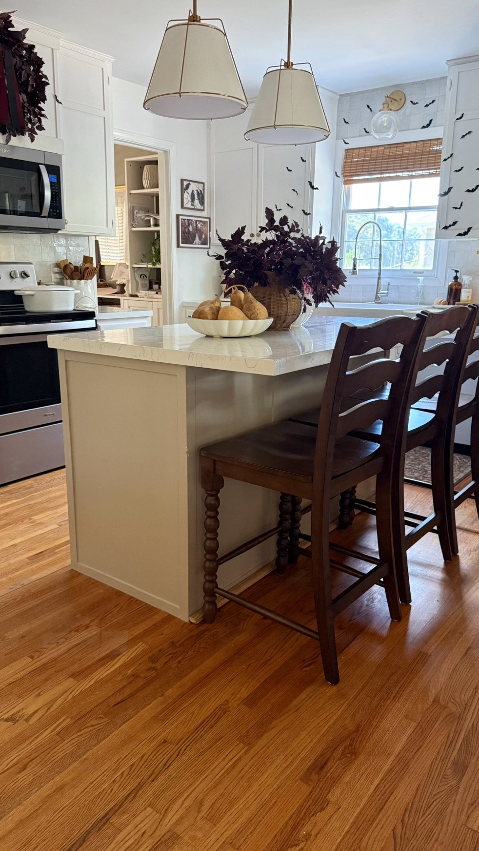 A little fall + a few Halloween additions= FALLOWEEN kitchen 



I added a few spooky chic + fall additions to my kitchen… my boys love it- and it’s truly all about making a home they love, creating spaces that feel fun, cozy, magical. Ones they will remember when they are grown with children of their own. ❤️🥹



Kitchen decor | home decor | kitchen styling | fall decor | halloween decor 

#falloween #kitchensofinsta #whitekitchens #kitchendetails 

#LTKHalloween #LTKHome #LTKSeasonal
