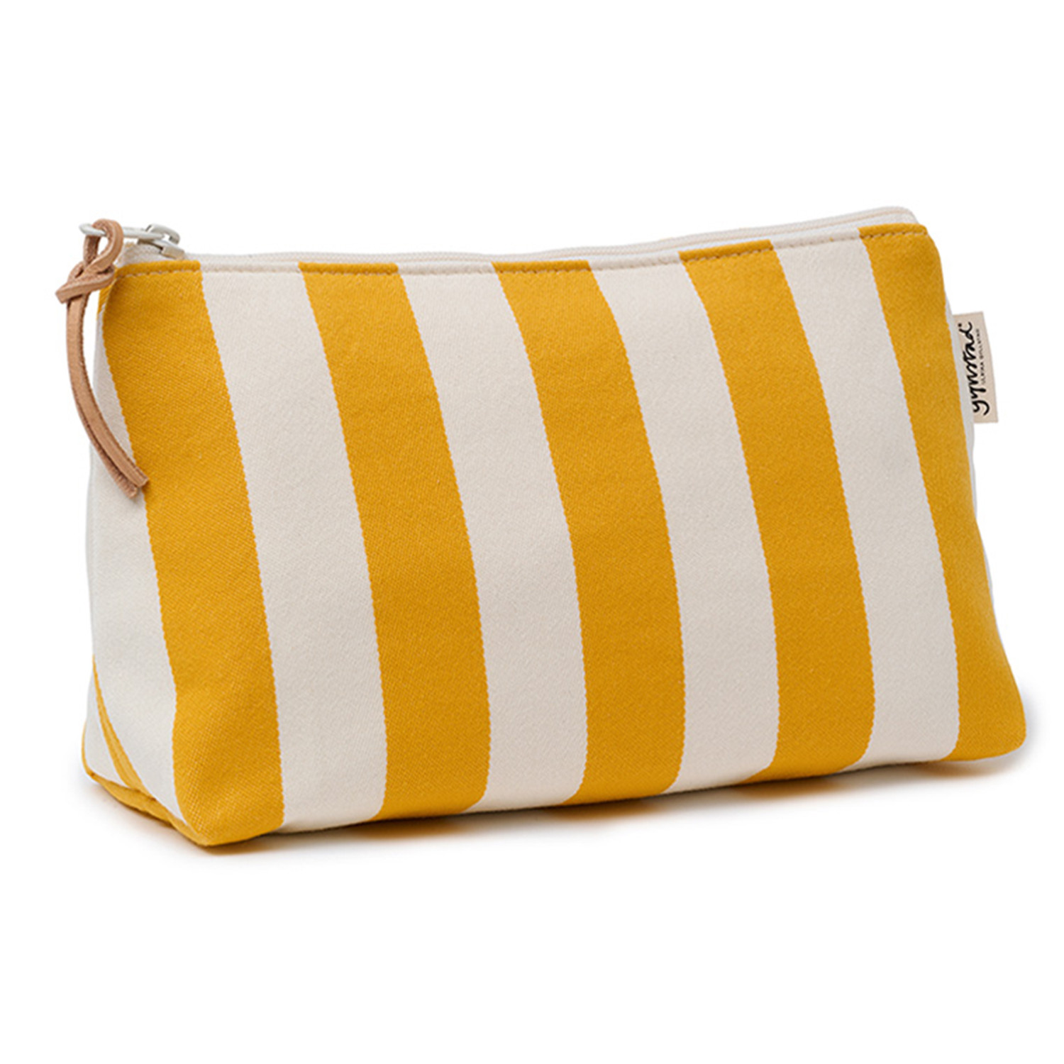 Nora Stripe Palermo Yellow Wash Bag L | Wolf & Badger