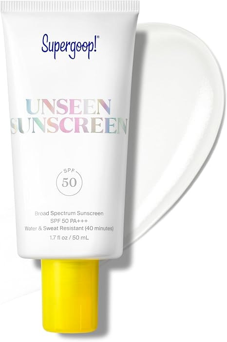 Supergoop! Unseen Clear Face Sunscreen - SPF 50 - Invisible + Broad Spectrum + Makeup-Gripping Pr... | Amazon (US)