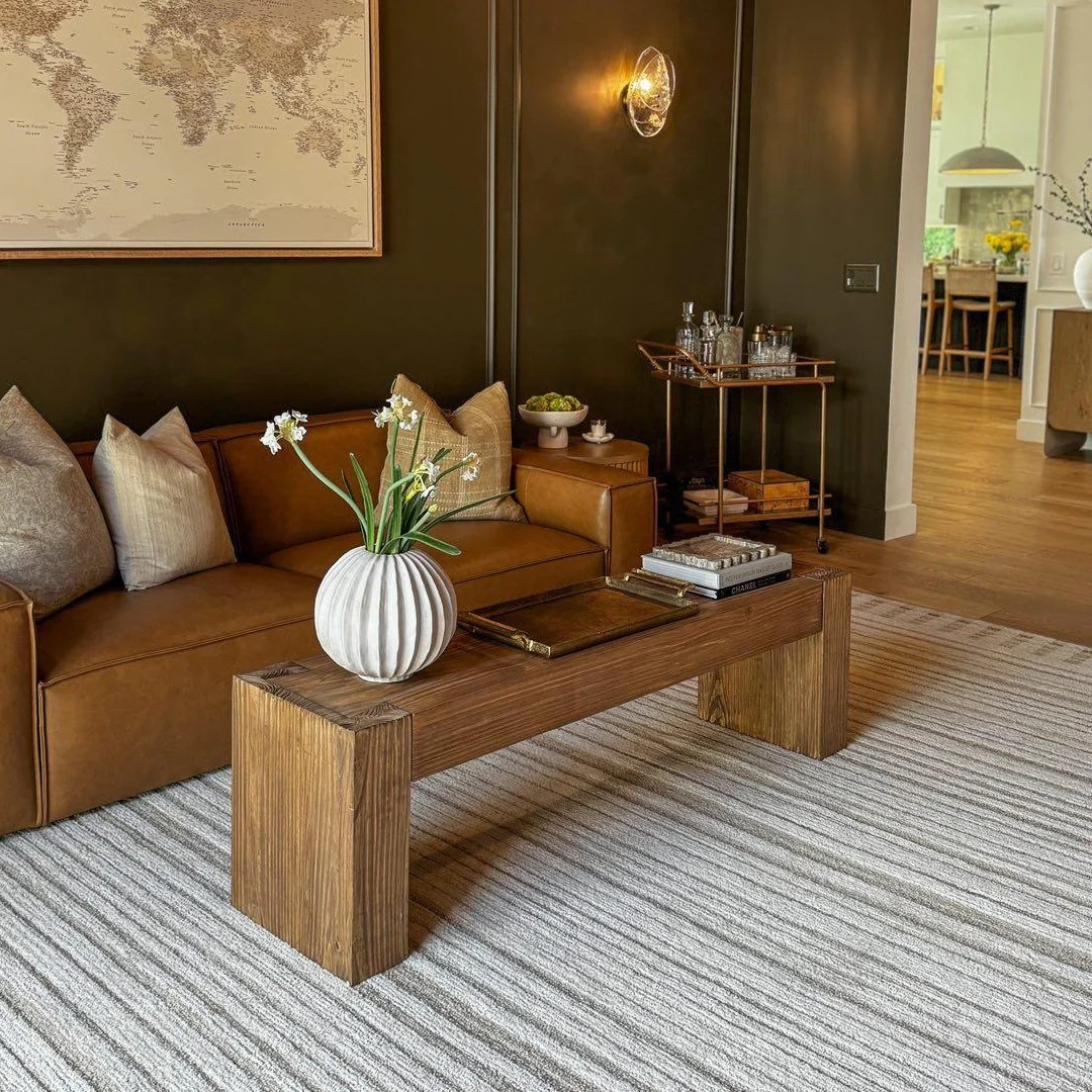 Modern Rustic Bench - Soft Brown | Vinna Home & Kitchen