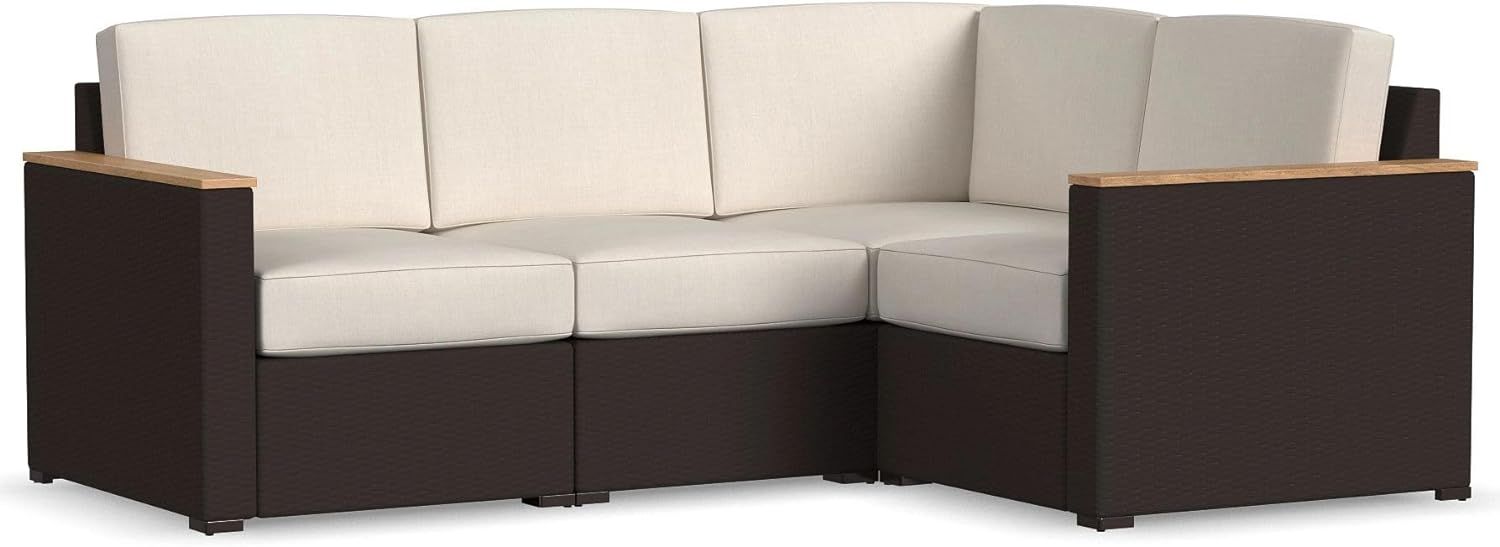 Homestyles 6800-40 4-Seat Sectional, Beige/Brown | Amazon (US)