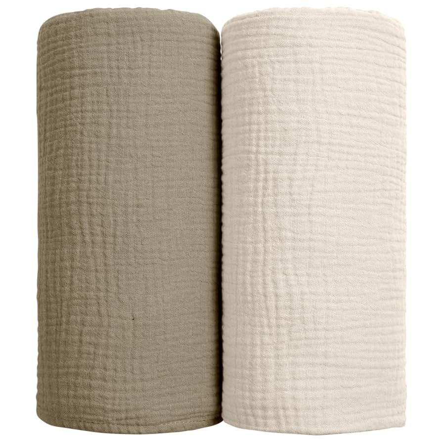 lulumoon Muslin Swaddle Blanket Baby - Cotton Swaddling Blanket Soft Baby Receiving Blankets Neut... | Amazon (US)