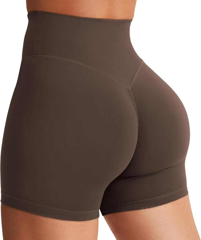 YEOREO SoftHue Women's Biker Shorts Workout Hidden Scrunch Gym Shorts | Amazon (US)