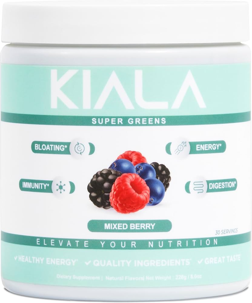 Kiala Nutrition Super Greens, Organic Greens Powder with Spirulina & Chlorella for Digestion, Gut... | Amazon (US)