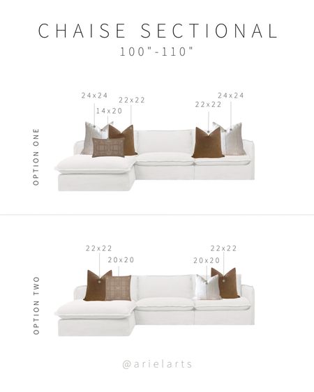 Pillow size hack for Chaise Sectional!

#LTKstyletip #LTKFind #LTKhome