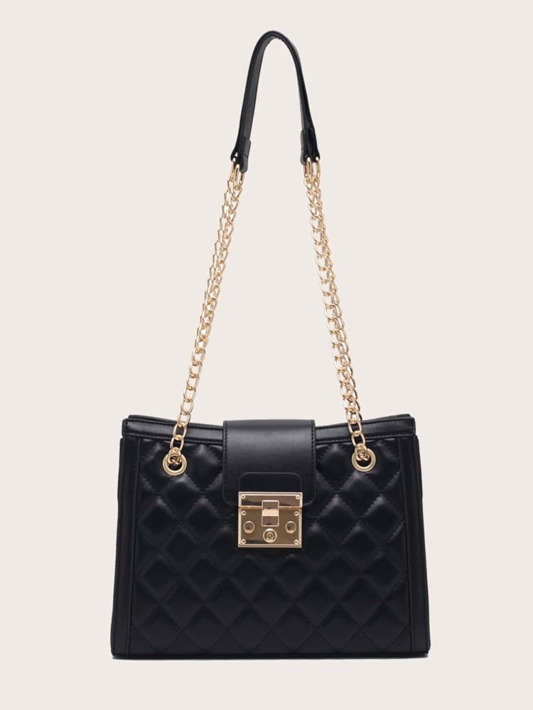 Quilted Chain Shoulder Bag | SHEIN