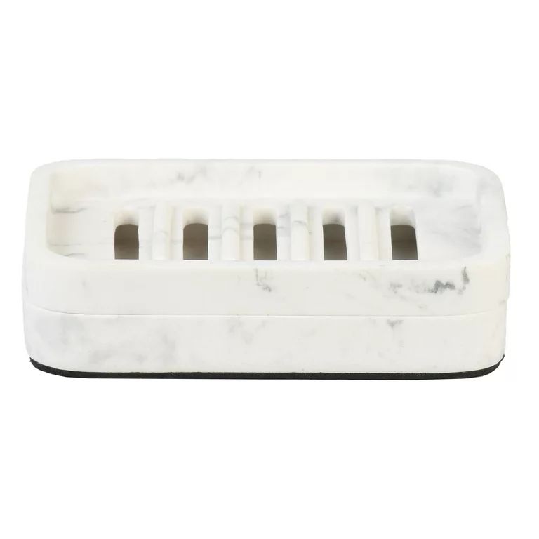 Better Homes & Gardens Faux Marble Soap Dish, White | Walmart (US)