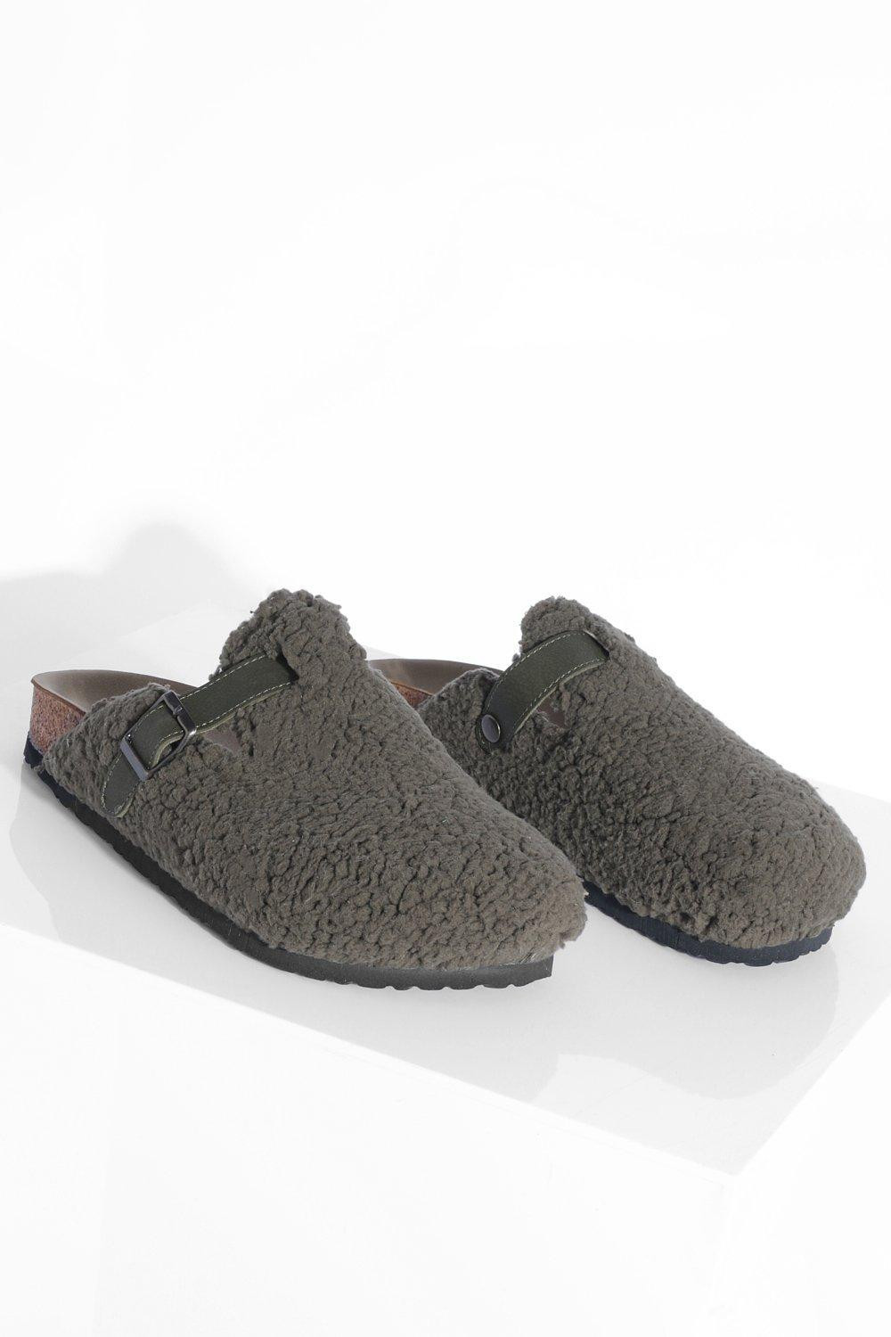 Borg Closed Toe Clog | Boohoo.com (US & CA)