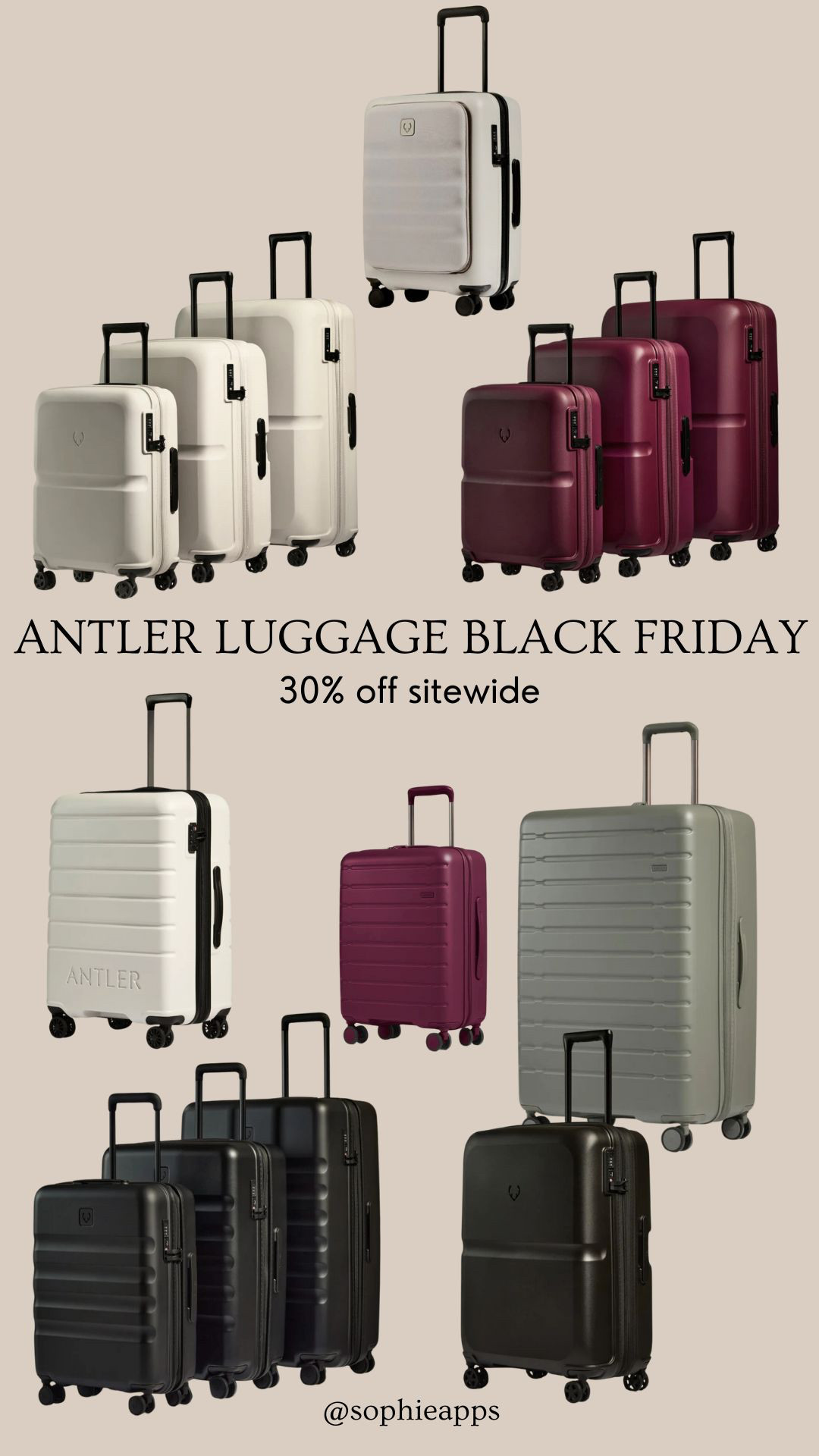 Antler luggage has 30% off sitewide! Such good quality suitcases, would make a great gift for someone who travels a lot too xx 

 #LTKCyberWeek #LTKsale #LTKtravel