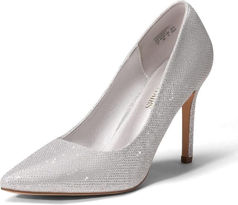 DREAM PAIRS Women's Closed Toe High Heels Dress Pointed Toe Wedding Pump Shoes | Amazon (US)