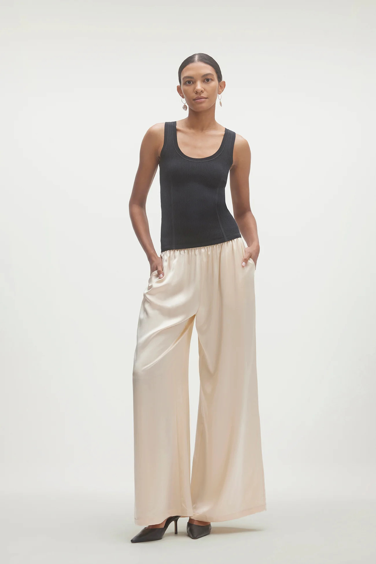 EVAN SILK WIDE LEG PANT | NAKED CASHMERE
