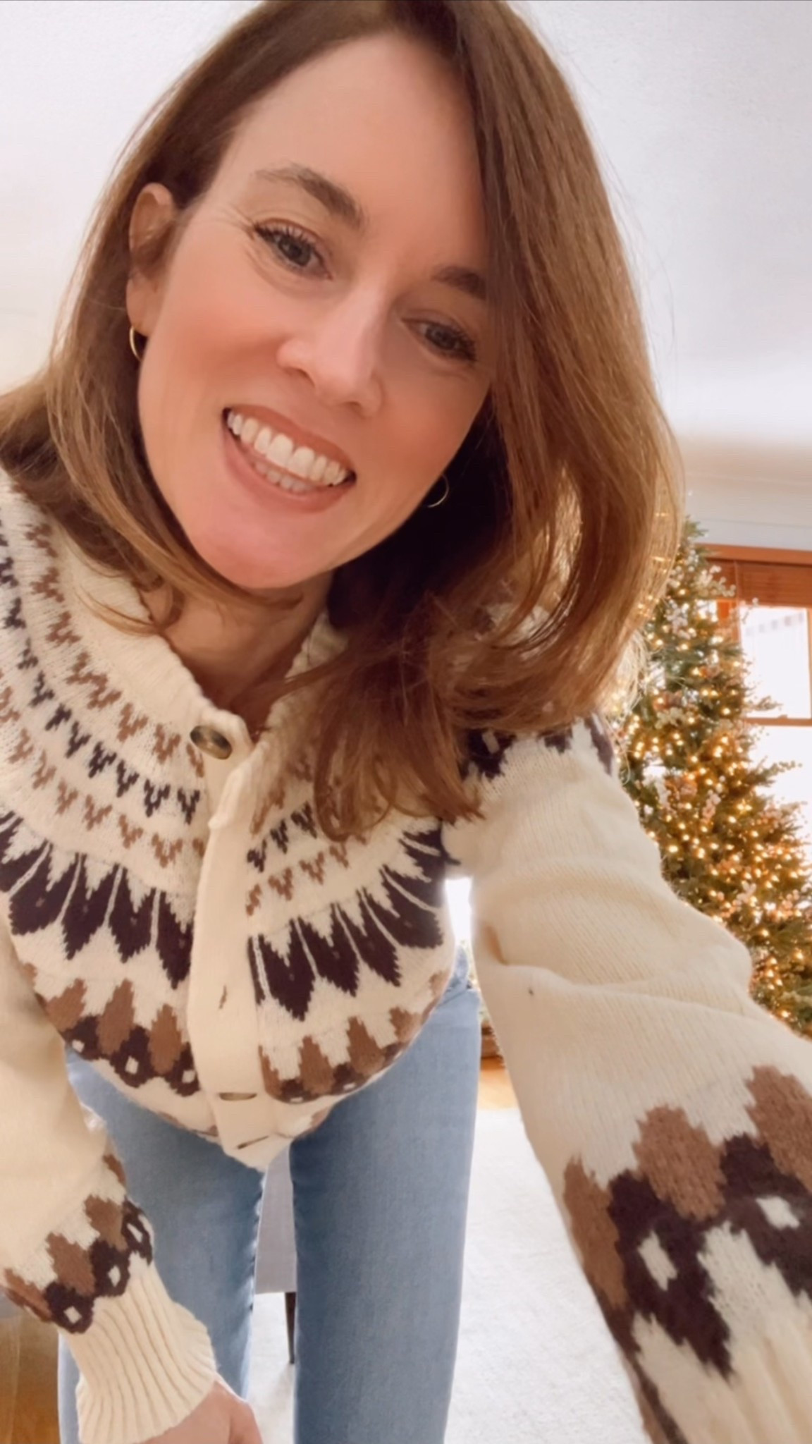 I love this cute ivory, tan and brown fair isle cardigan sweater from
Nordstrom Rack. Great gift idea. Winter sweaters to wear with jeans or leggings and winter snow boots. Winter outfit. #mystylefinds #dailystylefinds #over50style #winteroutfit 

#LTKootd #LTKOver40 #LTKHoliday