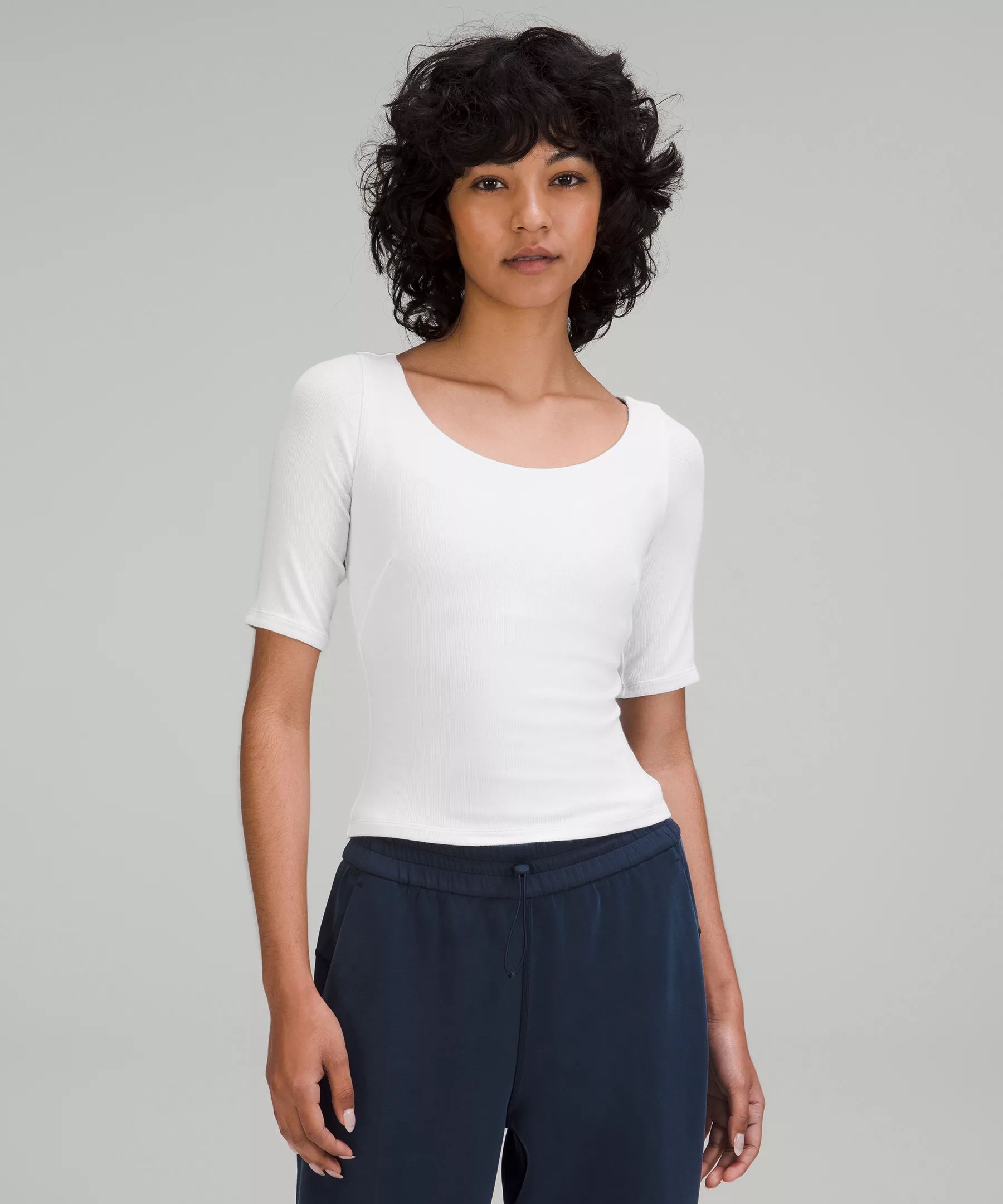 Ribbed Micro-Modal Half Sleeve T-Shirt | Lululemon (US)