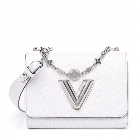 LOUIS VUITTON Epi Flower Jewels Twist Shoulder Bag PM White | Fashionphile