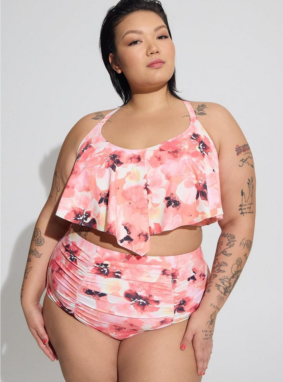 High Rise Ruched Swim Bottom | Torrid (US & Canada)