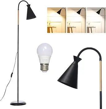 Gooseneck Floor Lamp Swing Arm Adjustable 360° Rotating Metal Bracket Lamp, Indoor Reading Light... | Amazon (US)