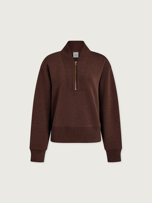 Sally Half Zip Sweat | Varley US, Coffee Bean Marl / L | Varley US
