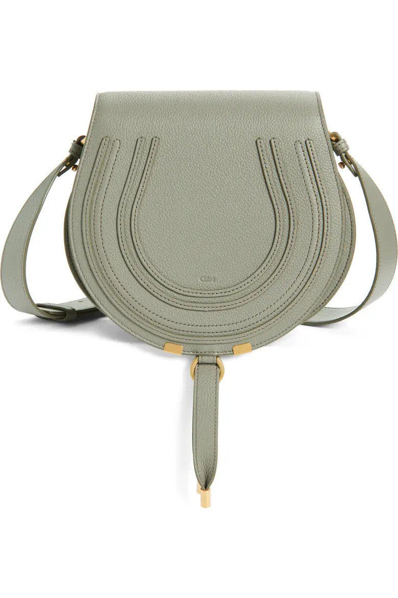 Chloé Large Marcie Leather Crossbody Bag in Cement Pink at Nordstrom | Nordstrom