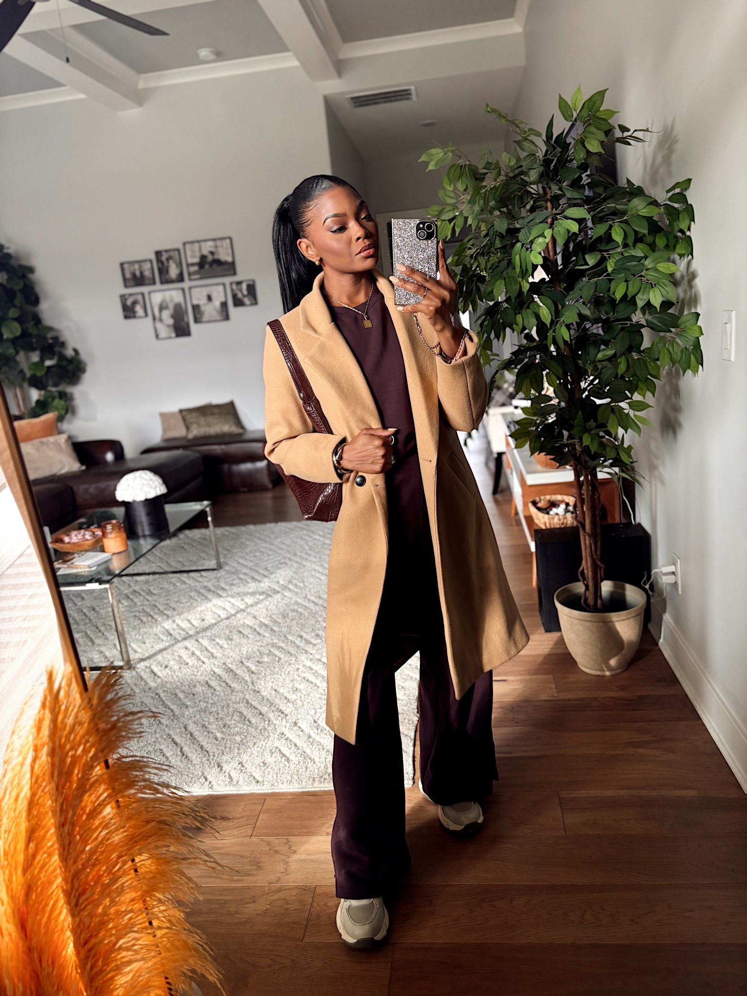 Elevated neutral layers for fall. This camel coat pairs perfectly with the truffle brown matching set for a polished, everyday chic look. Linking the coat, outfit, and sneakers.
Code JASMINEMXSPANX for the air essentials set. 

#LTKCyberWeek #LTKHoliday #LTKGiftGuide