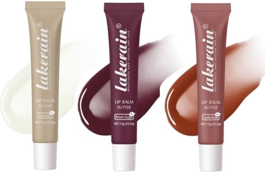 Moisturizing and Nourishing Lip Butter Balm Set,Lip Butter Balm For Dry Craked Lip， Day and Nig... | Amazon (US)