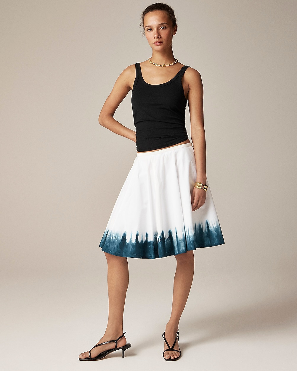 Dip-dyed circle skirt | J. Crew US