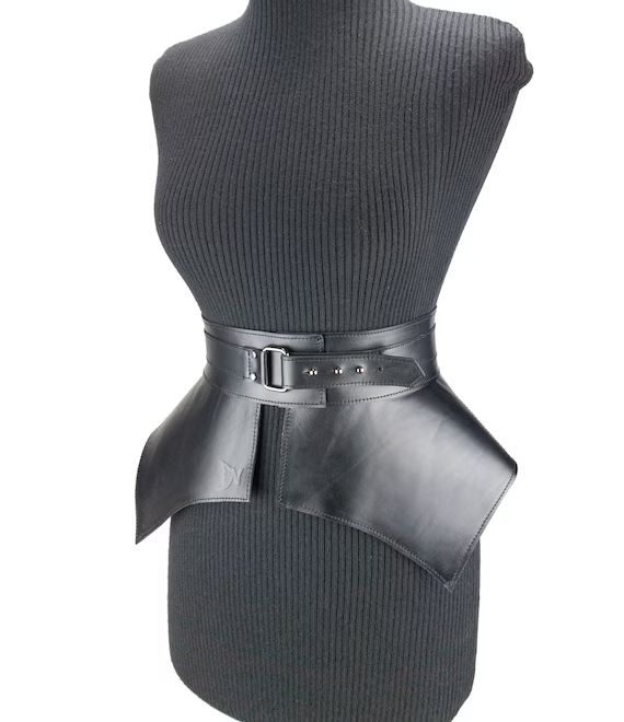 Leather corset belt | Obi Belt | Wide  waist peplum belt | Waist cincher | Harness Belt | Dress B... | Etsy (US)