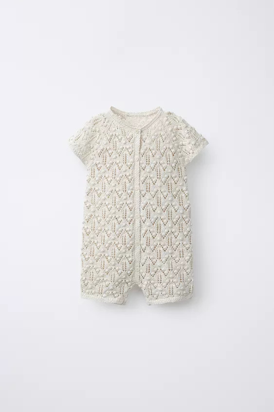 OPENWORK KNIT JUMPSUIT | Zara US