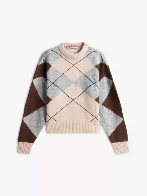 Argyle Oversized Alpaca Blend Jumper | Tommy Hilfiger UK