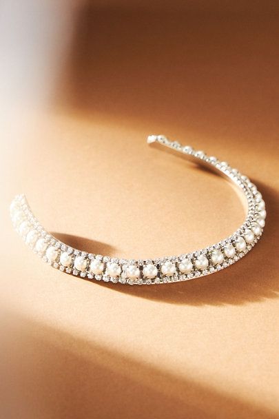 Lelet NY Jess Pearl and Crystal Headband | BHLDN