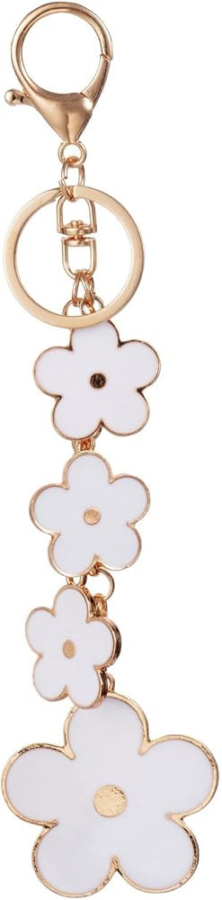 Women's Flower Bag Charms Enameled Keychain Purse Accessories | Amazon (US)