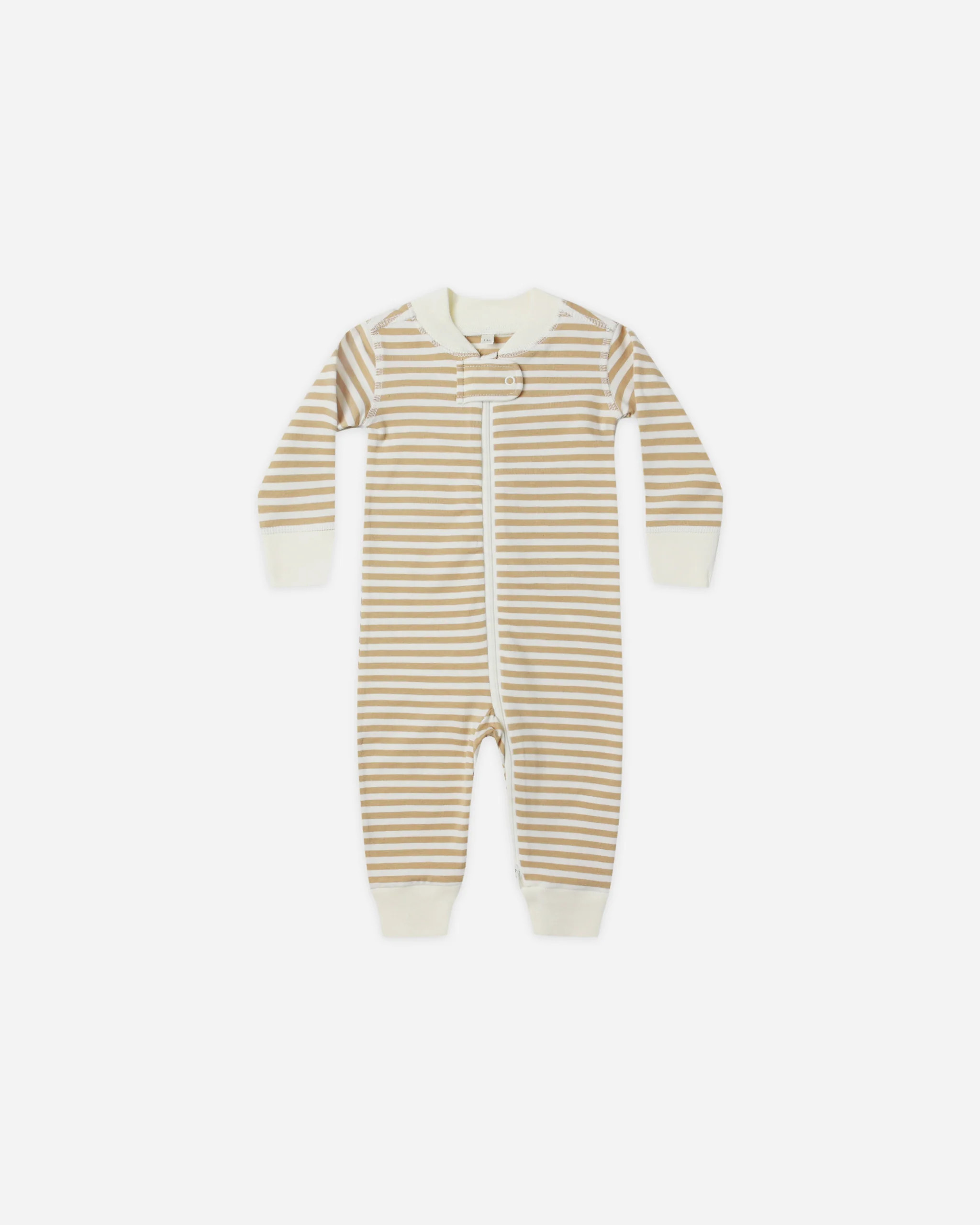 Zip Long Sleeve Sleeper || Gold Stripe | Rylee + Cru