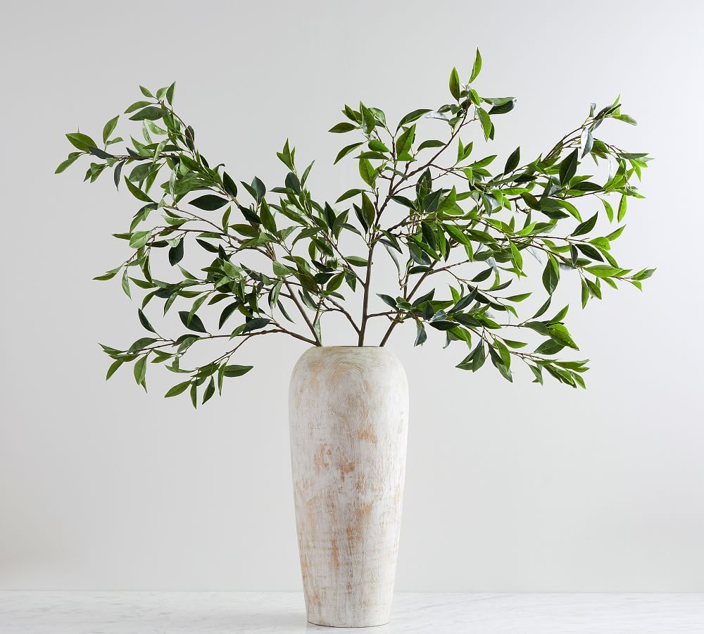 Bay Leaf Branch, Large, Green | Pottery Barn (US)