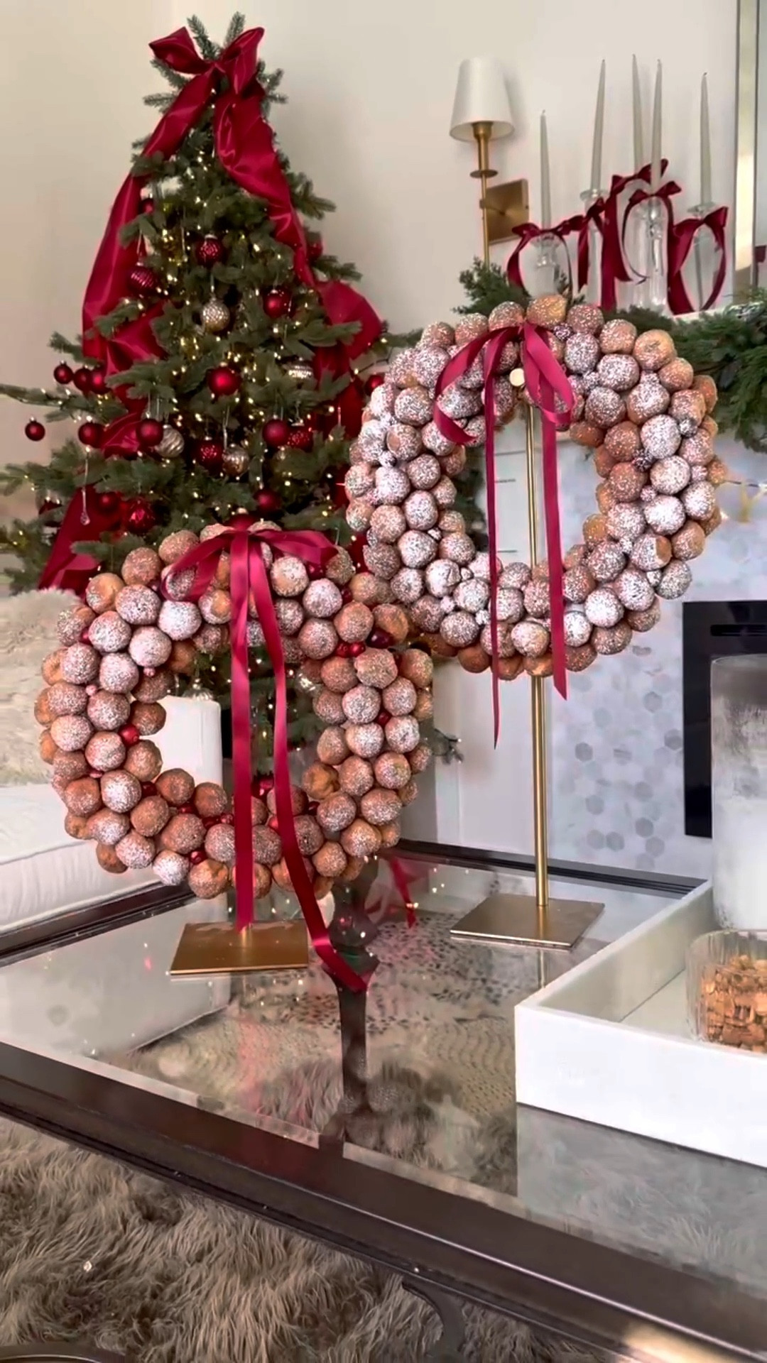 DIY Donut Hole Christmas Wreath 🤍🤍 

Comment WREATH below to receive a DM with the link to shop this post on my LTK✨

Fun DIY project for your Christmas party this year! Add this to your spread and use it for decor too! 

We’ve all seen donut hole Christmas tree but what about a wreath?? This idea popped into my head and I knew I had to give it a try. It turned out SO cute and I can’t wait for you to try it! 

I only had one failed attempted 😂😂😂 so learn from my mistakes. 

Important Tips: 
-Use flat head toothpicks ( easier to drive in to the foam) 
-Fill in gaps with cranberries using a toothpick or any other small berries or candies. I pushed mine into the gaps but it needs to be secured. 
-Use cake like donuts only! They are denser and hold up better! 

See my stories for even more tips today! 

⬇ https://liketk.it/4W6t8 #ltkholiday #ltkvideo #ltkparties #christmas #holidayentertaining #holidayhacks #holidayparty #christmasparty #parties #partyfood #hostesslife #holidayoriginals