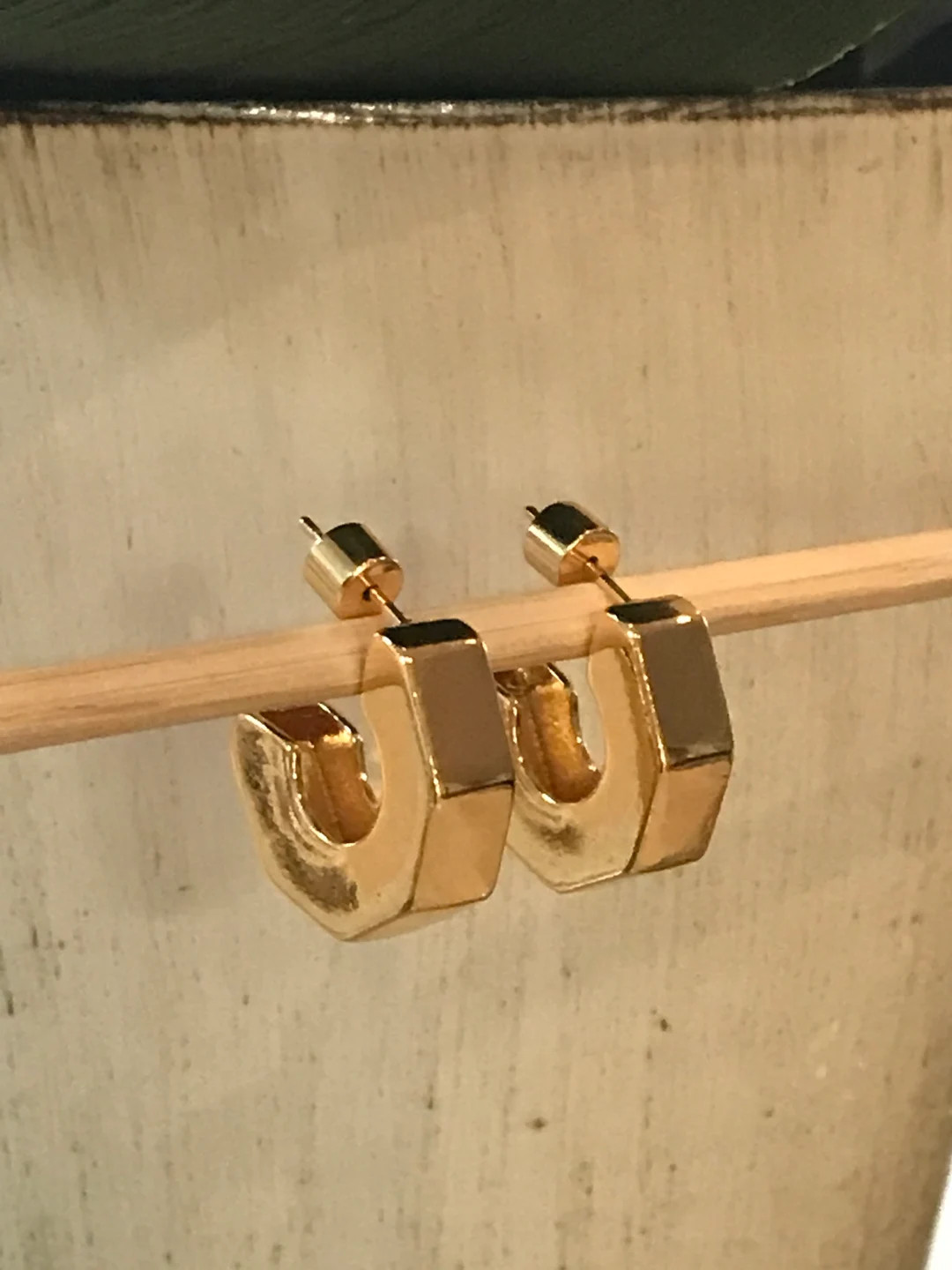 Pentagon Hoop Earrings - Etsy | Etsy (US)