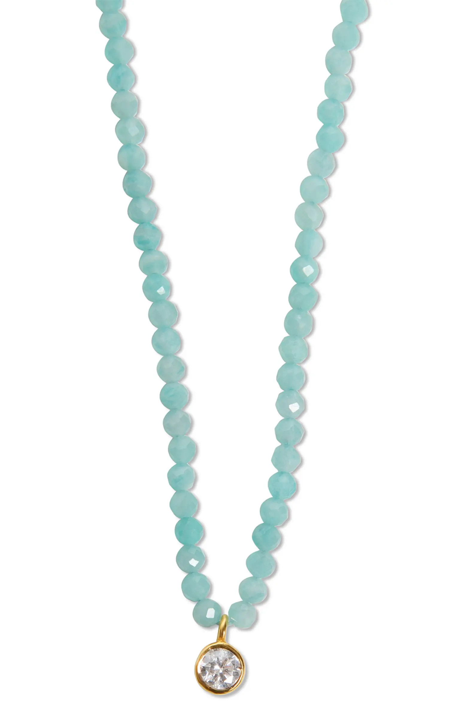 Argento Vivo Sterling Silver Stone Pendant Beaded Necklace | Nordstrom | Nordstrom