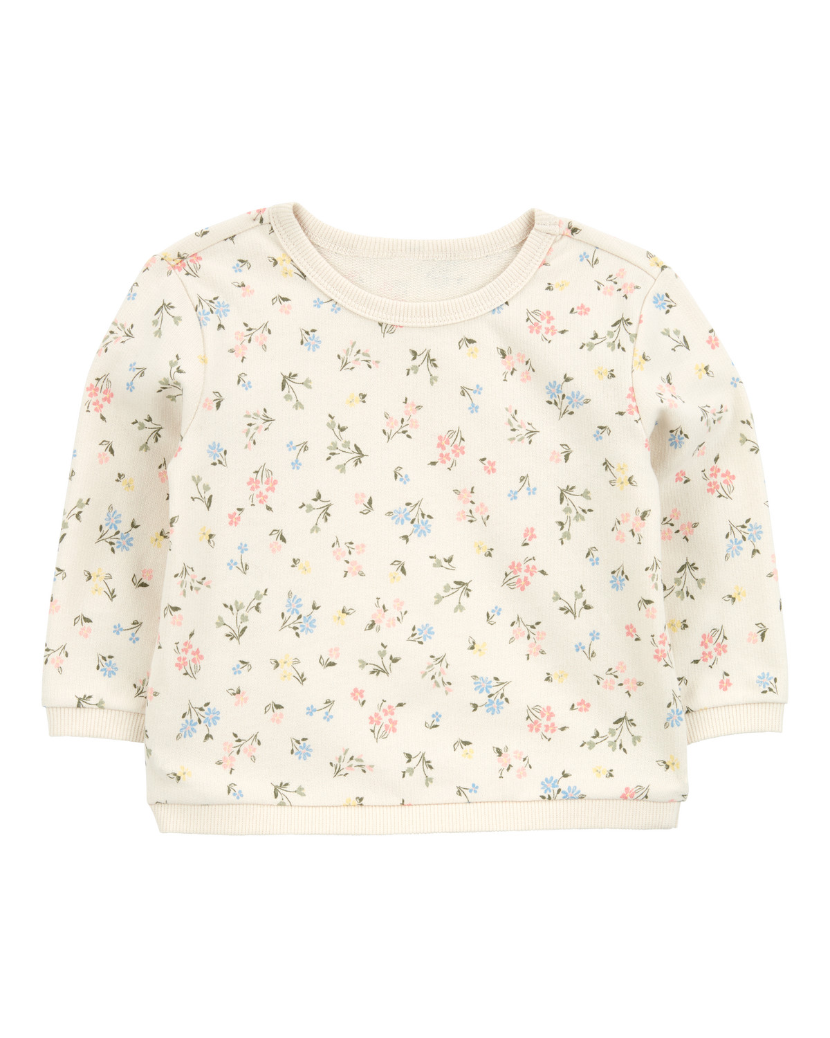 Baby Floral French Terry Pullover - Cream | Carter's Inc