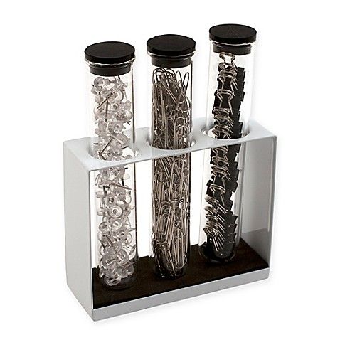 Test Tube Desk Organizer in Black | Bed Bath & Beyond