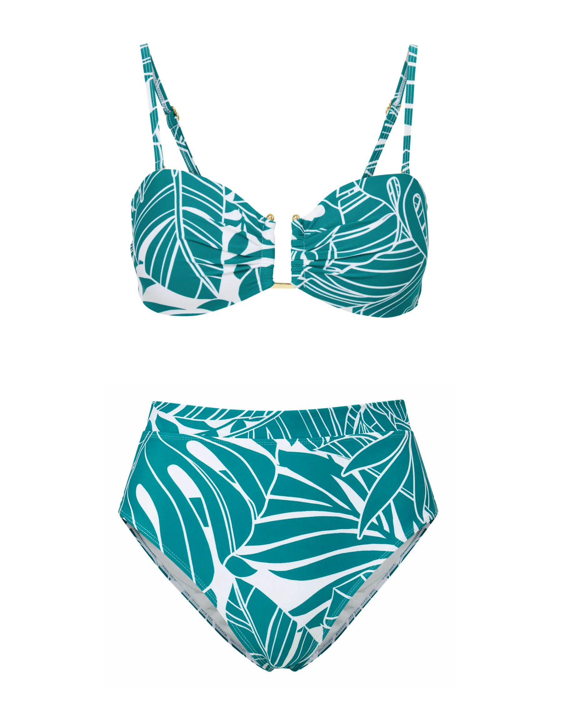 Gina Top + Hi Waist Hi Leg Bottom In Isle of Palms | Change of Scenery