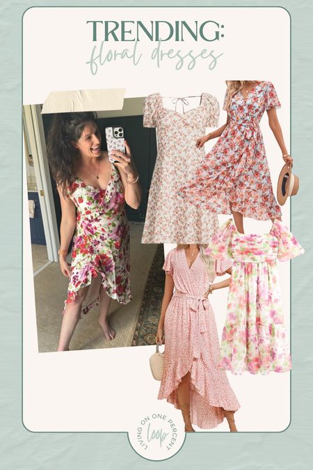 Trending for wedding season: floral dresses! I love a wrap dress thanks to my short torso and this one from Abercrombie is SO good! I’ve linked a few more options for wedding guest dresses in pink floral.

#LTKSeasonal #LTKfindsunder100 #LTKparties