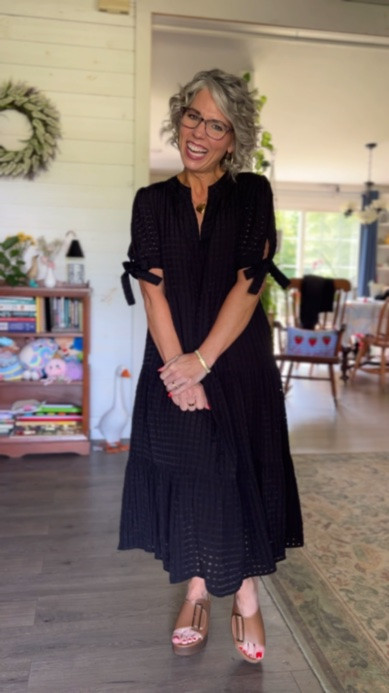 This black eyelet lace dress from Amazon is absolutely stunning. It is lined, has pockets and the most beautiful textured eyelet lace overlay, a flattering flowy A line silhouette, v neck, and the prettiest little bow sleeve details! It works as a midi on tall girls and a maxi on us petites so it is truly perfect for everyone and it gives all the feminine boho vibes for vacation travel brunch or just a really gorgeous everyday look.

#amazonfashion #amazonfinds #amazonstyle #founditonamazon #amazondress #amazonoutfit #summerstyle #summeroutfit #summerfashion #summerinspo #summervibes #summerlook #summerwear #summerdress #springfashion #springoutfit #springstyle #casualoutfit #casualstyle #casualchic #effortlessstyle #effortlessfashion #bohostyle #bohofashion #bohooutfit #bohochic #bohovibes #flowyoutfit #ootd #ootdfashion #outfitoftheday #outfitinspo #outfitideas #realoutfitgram #todaysoutfit #affordablefashion #affordablestyle #budgetfashion #womensfashion #womensstyle #petitestyle #petitefashion #petiteoutfit #petitewomen #petitegirl #petites #momstyle #momfashion #momootd #momlife #teacherstyle #teacherfashion #grandmastyle #grandmafashion #over40style #over40fashion #over40andfabulous #fashionover40 #womenover40 #over50style #over50fashion #fashionover50 #agelessstyle #midlife #midlifestyle #midlifefashion #maturestyle #maturefashion #fashionblogger #fashionista #styleinspo #fashioninspo #instafashion #cuteoutfit #trending #fashion #style #ltkfinds #ltkseasonal #ltkunder50 #ltkpetite #ltkover40 #ltkover50 #ltkfashion #ltkstyle #ltksummer #ltkspring #liketoknowit #shopltk #eyeletdress #lacedress #alinedress #mididress #maxidress #blackdress #vneckdress #bowsleeve #vacationdress #vacationstyle #traveloutfit #travelstyle #feminineStyle #femininefashion #lineddress #floralprint #summerlace #dressoftheday

#LTKPetite #LTKTall #LTKOver40
