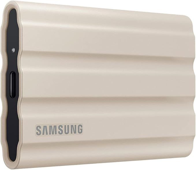 Samsung T7 Shield 2TB Portable SSD - 1050MB/s, Rugged, IP65, For Content Creators - Beige | Amazon (US)