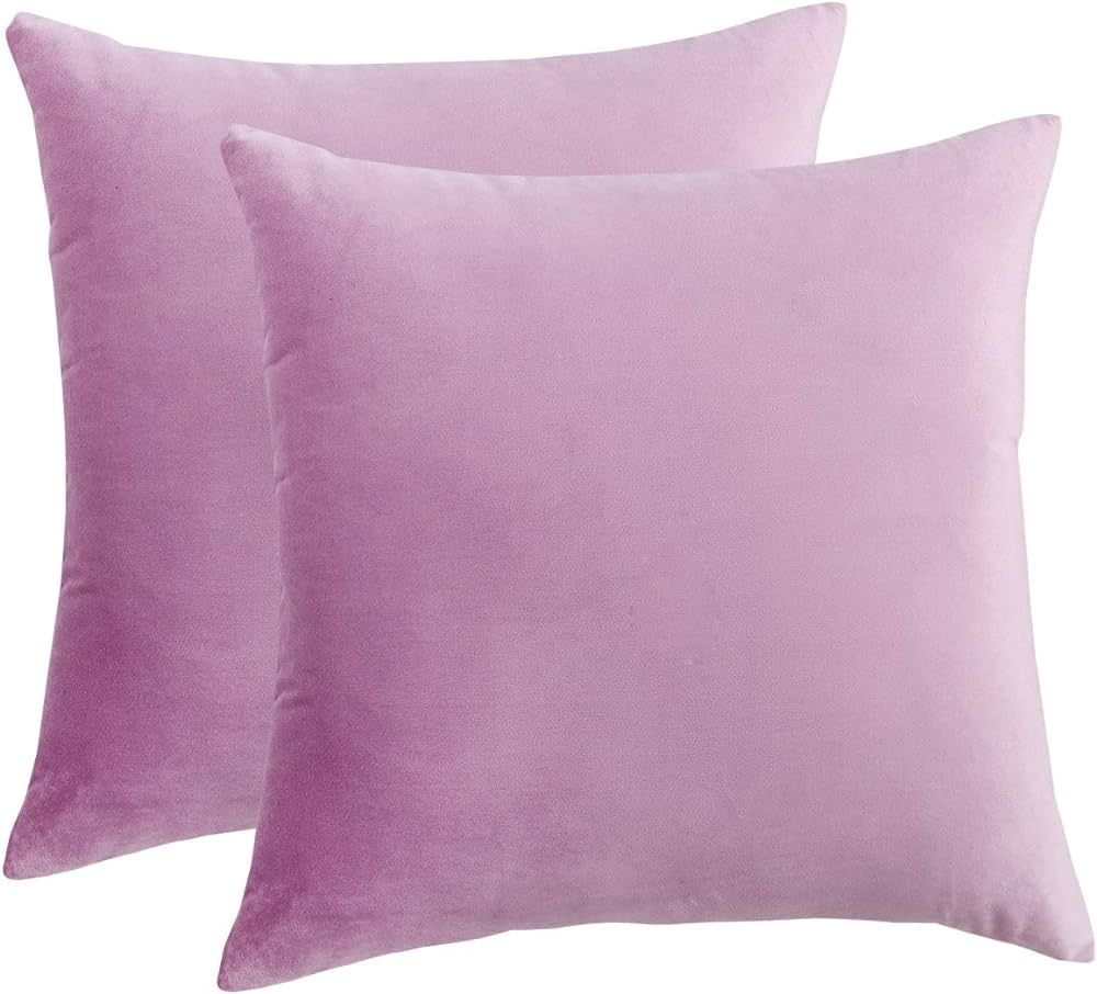 RainRoad Decorative Throw Pillow Cover for Couch Bedroom Car Pillow Case Cushion Cover (Pink Purp... | Amazon (US)