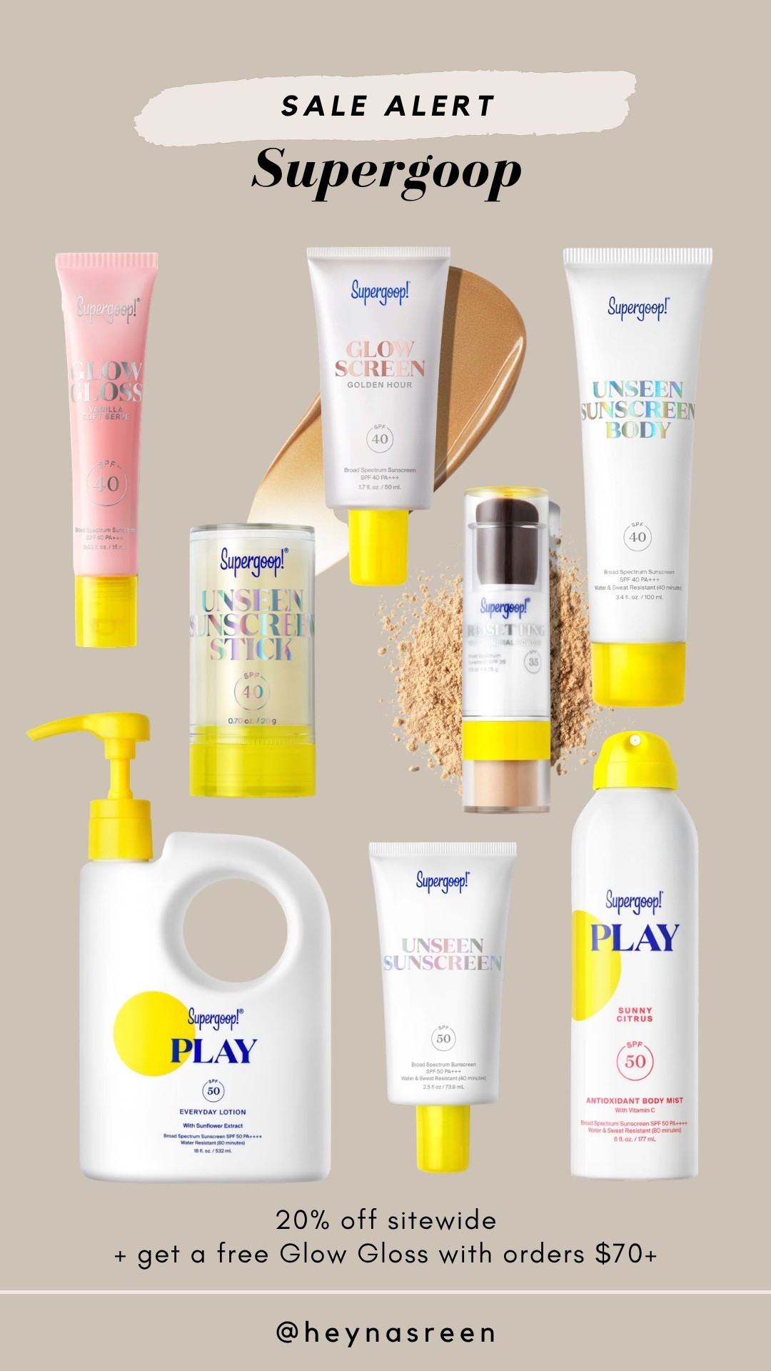 Get 20% off sitewide at Supergoop and a free Glow Gloss with orders $70+!

#LTKBeauty #LTKSaleAlert