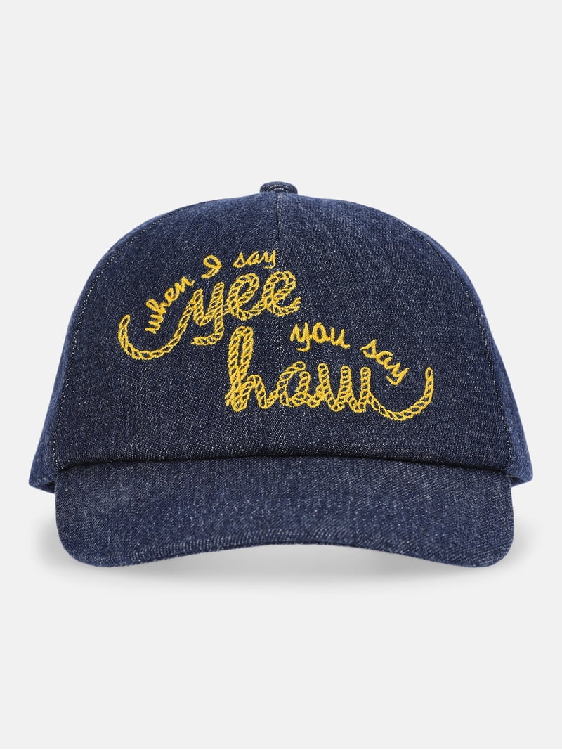 Kacey Lee Women's Twill Dad Hat, Denim | Walmart (US)