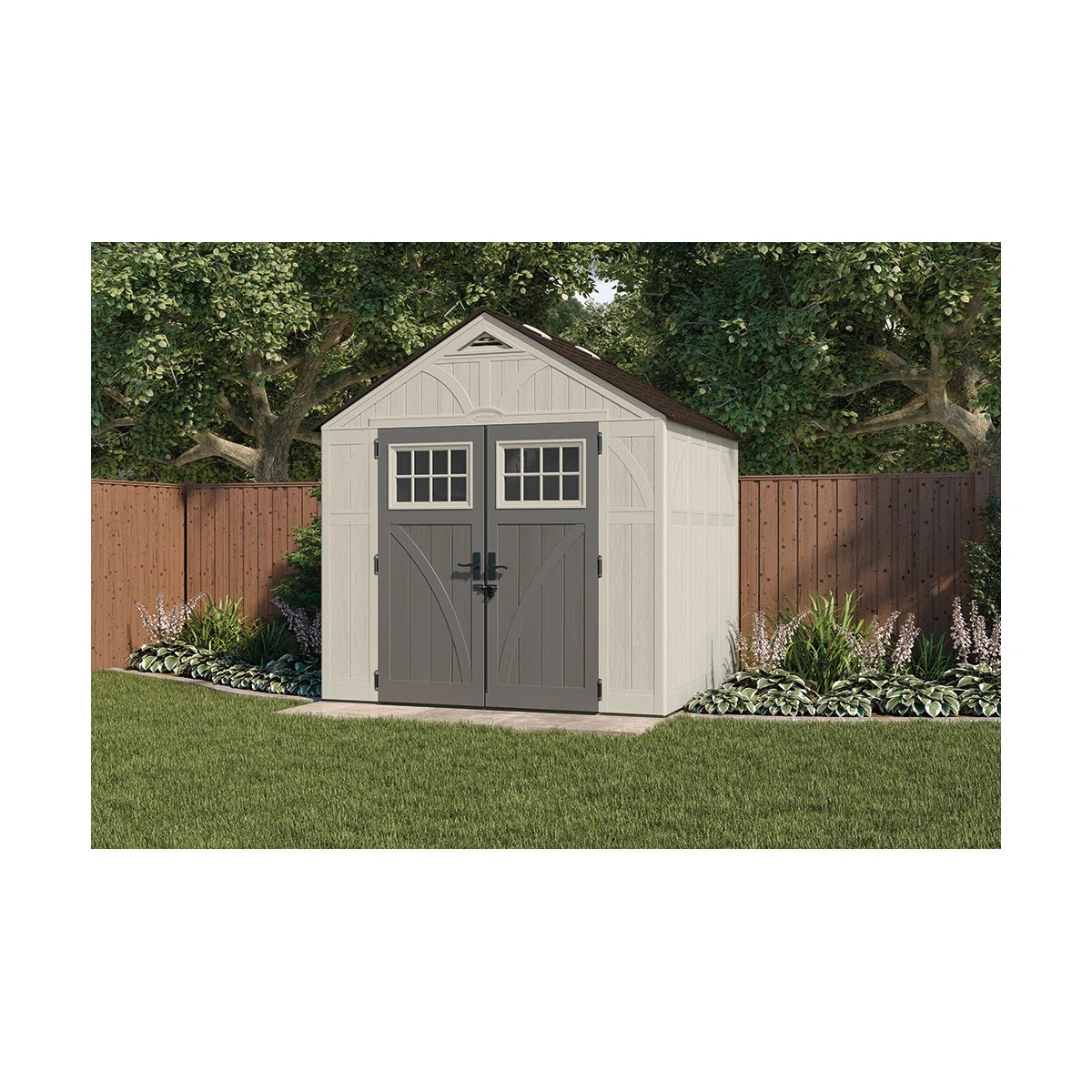 Suncast Tremont 8 ft. W x 7 ft. D Resin Storage Shed | Wayfair North America