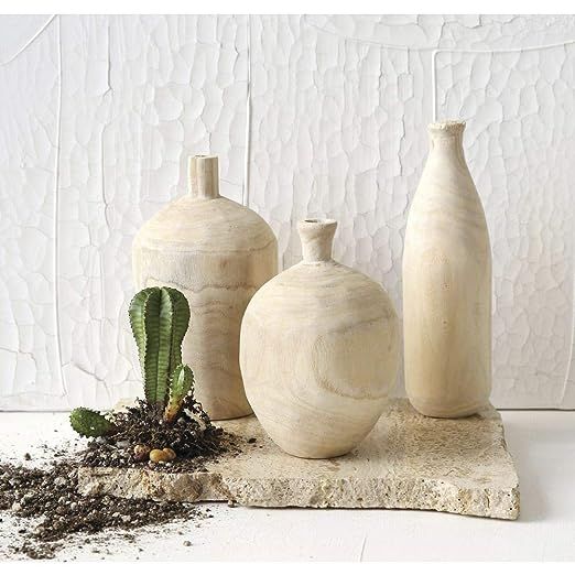 Natural Paulownia Wood Vase Set | Amazon (US)