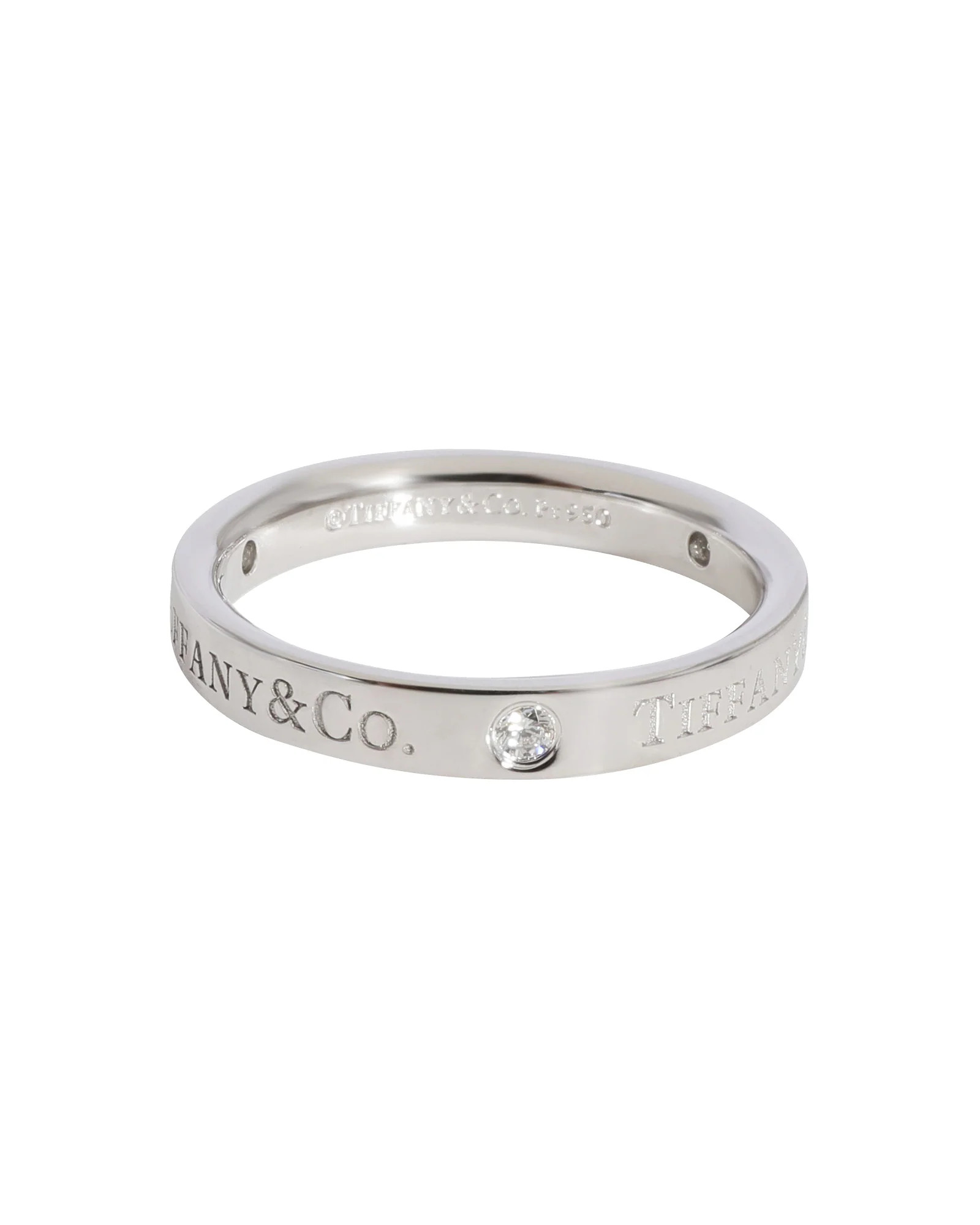 Tiffany & Co. 3 Diamond Band Ring in Platinum 07 CTW | Shop Simon